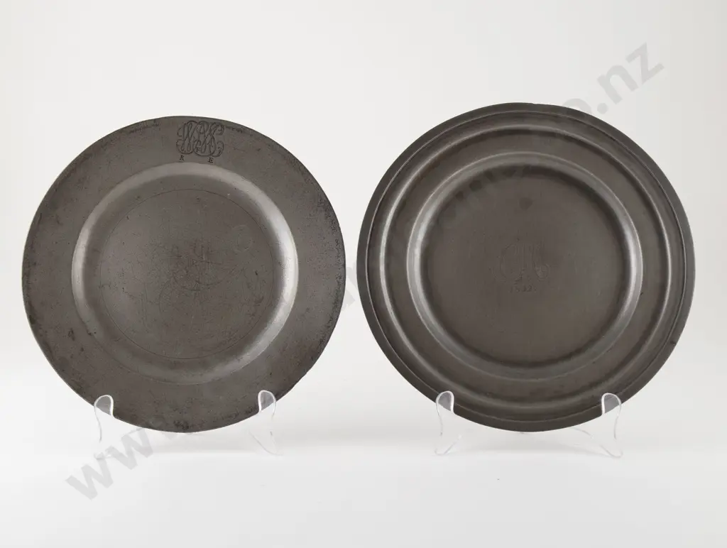 Two Geo III Pewter Plates Image 1++