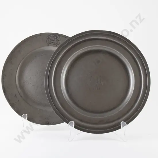 Two Geo III Pewter Plates
