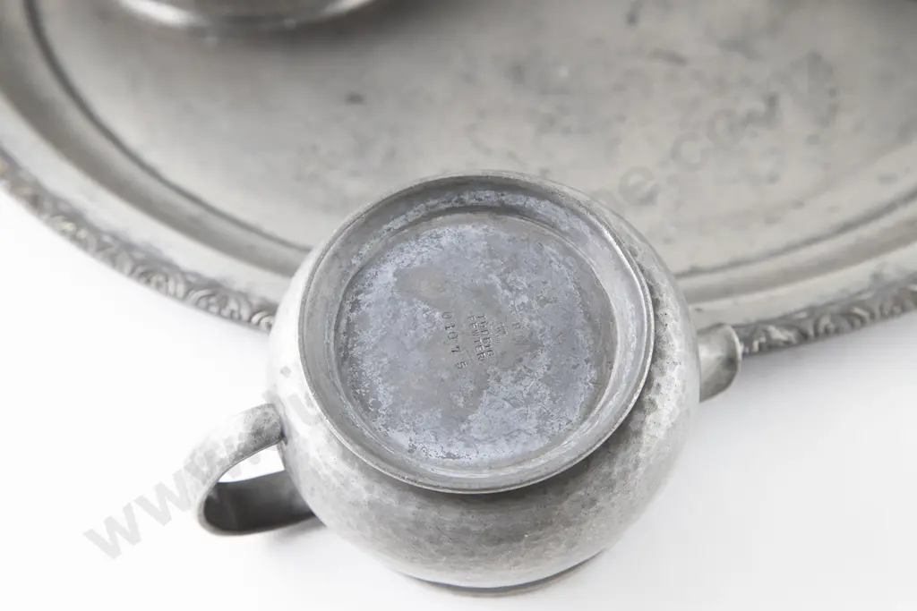 Five Piece Tudric Pewter Teaset Image 1++