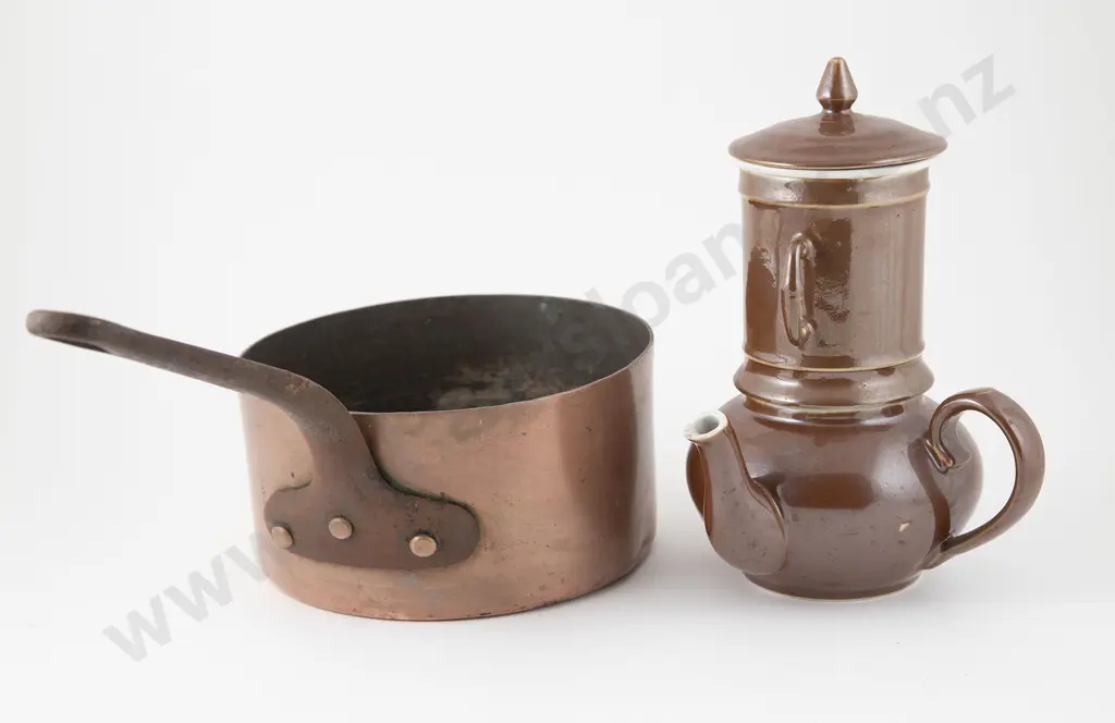 Antique Copper Cooking Pot By Charles R Ruegger New York Image 1++