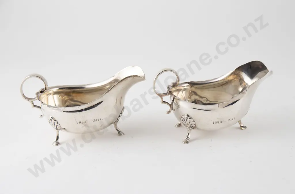 Pair Geo V S/S Gravy Boats Image 1++