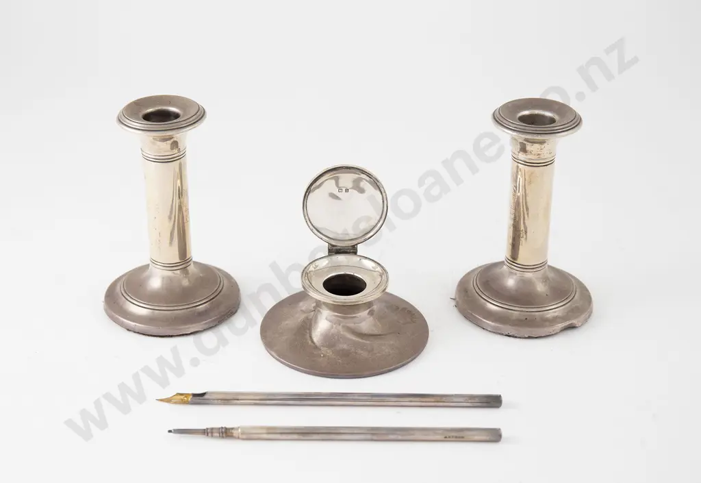 Cased Geo V S/S Desk Set By Asprey & Co Ltd Image 1++