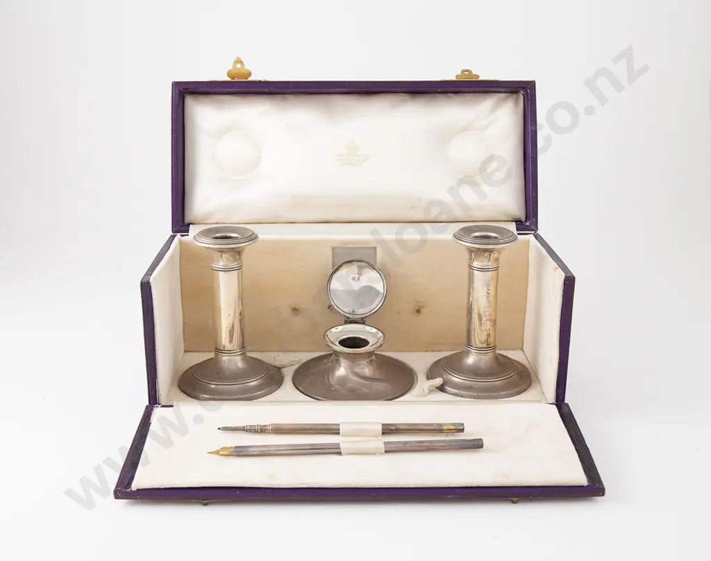 Cased Geo V S/S Desk Set By Asprey & Co Ltd Image 1++