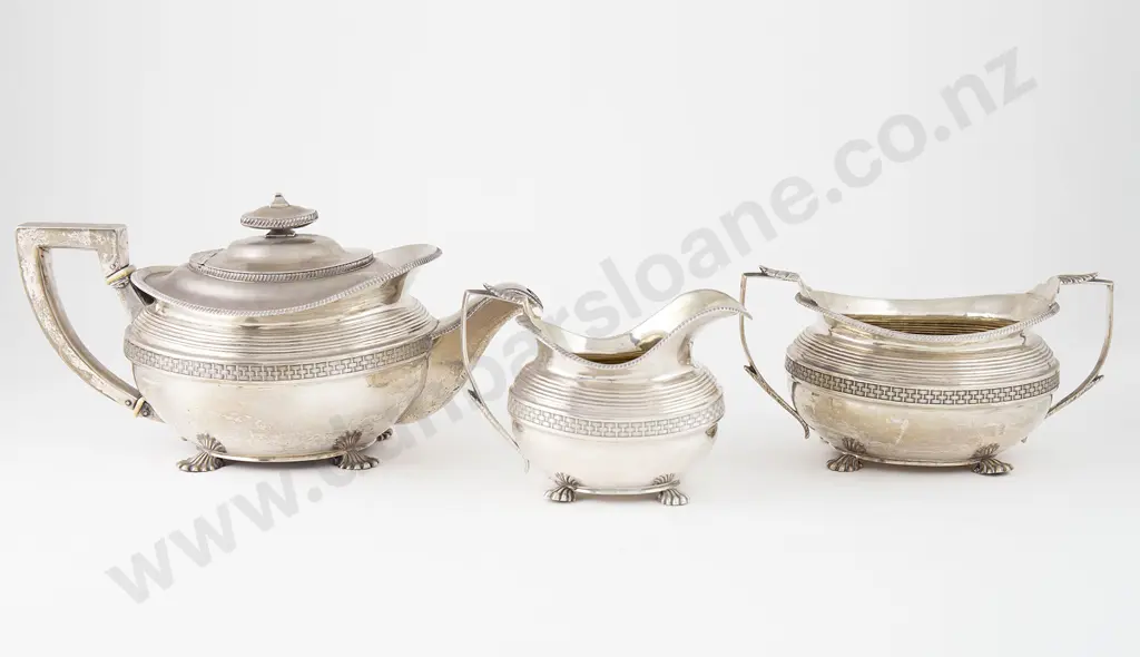 Fine Geo III S/S Four Piece Tea Service Image 1++