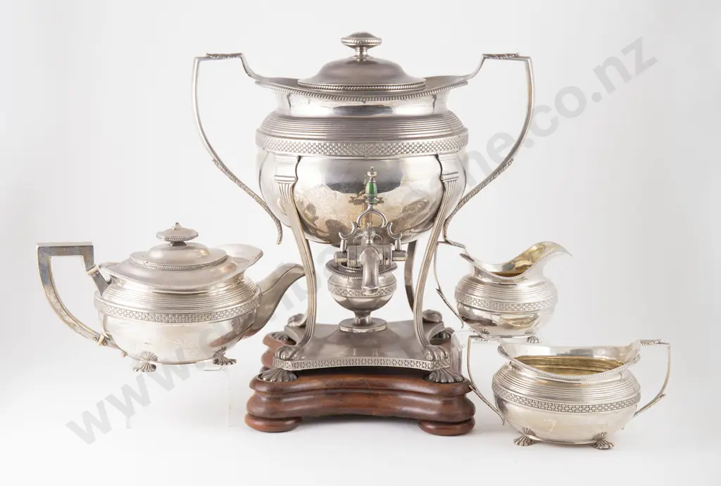 Fine Geo III S/S Four Piece Tea Service Image 1++