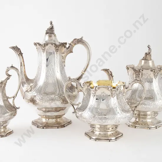 Victorian S/S Four Piece Tea & Coffee Service