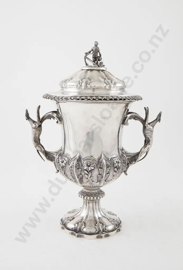 C19th S/S Auckland Jockey Club Horse Racing Cup Image 1++