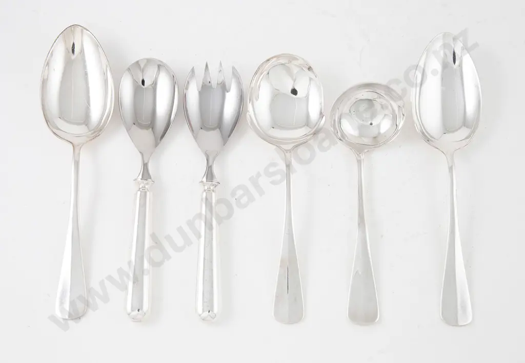 Extensive 126 Piece Sola Hollands Glad Pattern Silver Suite Of Cutlery Image 1++