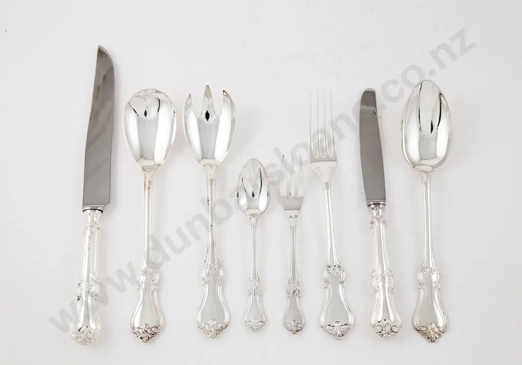 Extensive Cased Eighty Eight Piece K + B Sweden .830 Silver Suite Of Cutlery (Tysk Olga pattern) Image 1++