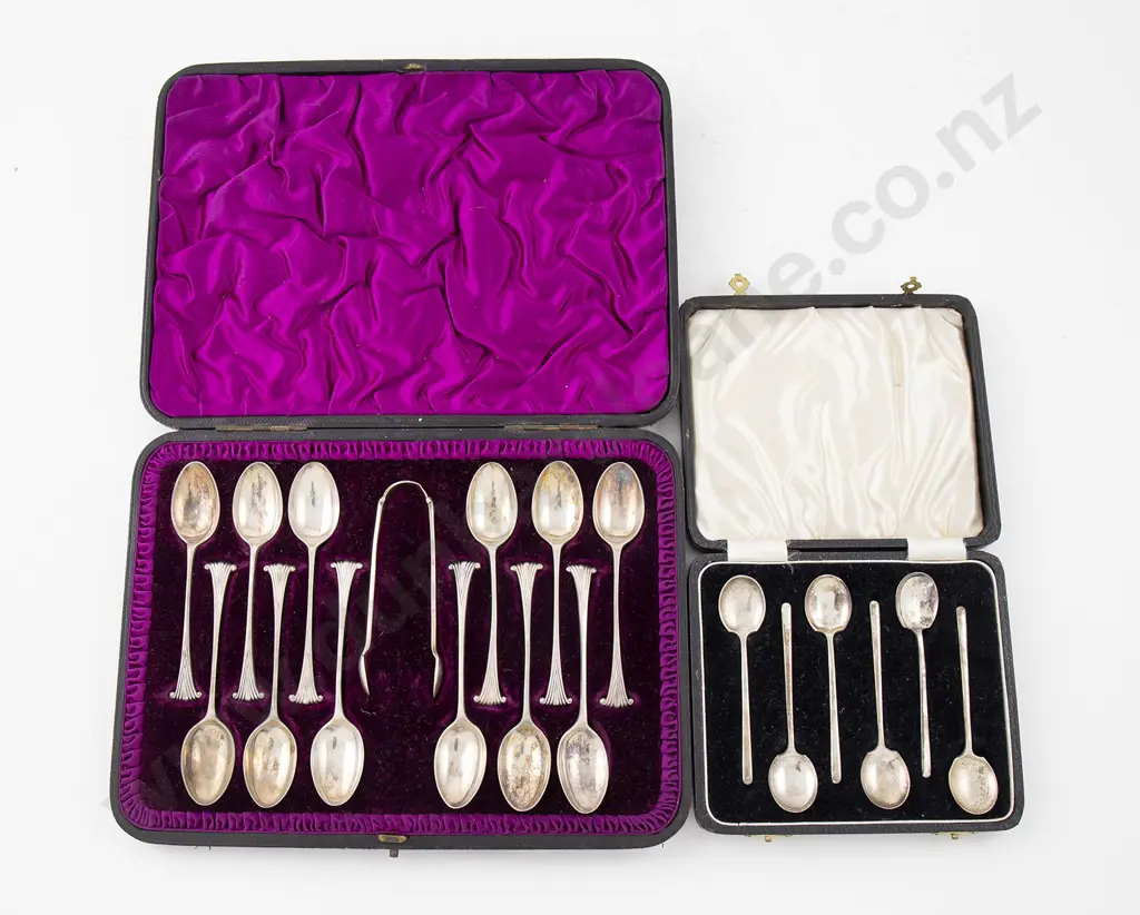 Cased Set Of Six Geo V S/S Coffee Spoons Image 1++