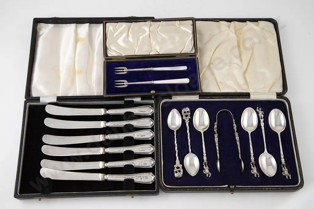 Cased Set Six S/S Handled Fruit Knives Image 1++