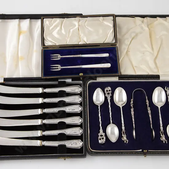 Cased Set Six S/S Handled Fruit Knives