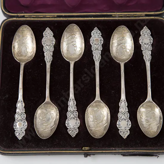 Cased Set Six S/S 1901 Federation Teaspoons