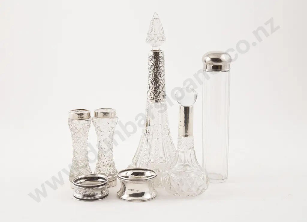 Three Edwardian Glass Dressing Table Bottles Image 1++