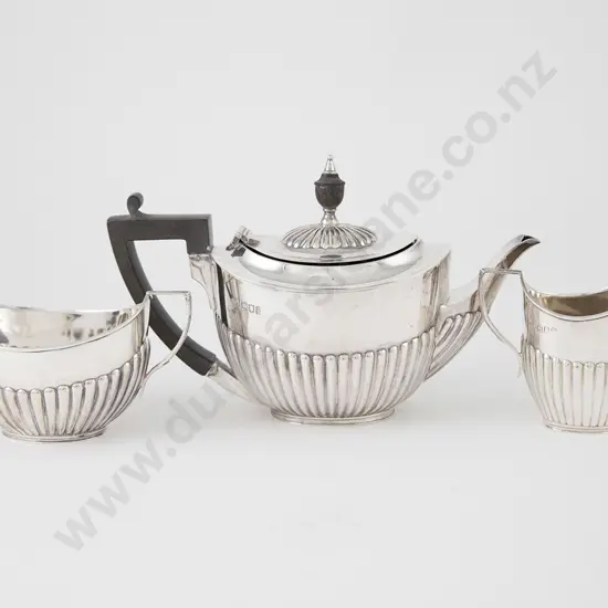Victorian/Edward VII Composed S/S Three Piece Bachelors Teaset