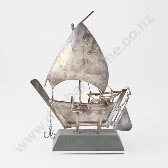 Small S/S Dhow on Stand