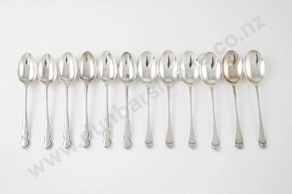 13 Various Geo VI S/S Coffee Spoons Image 1++