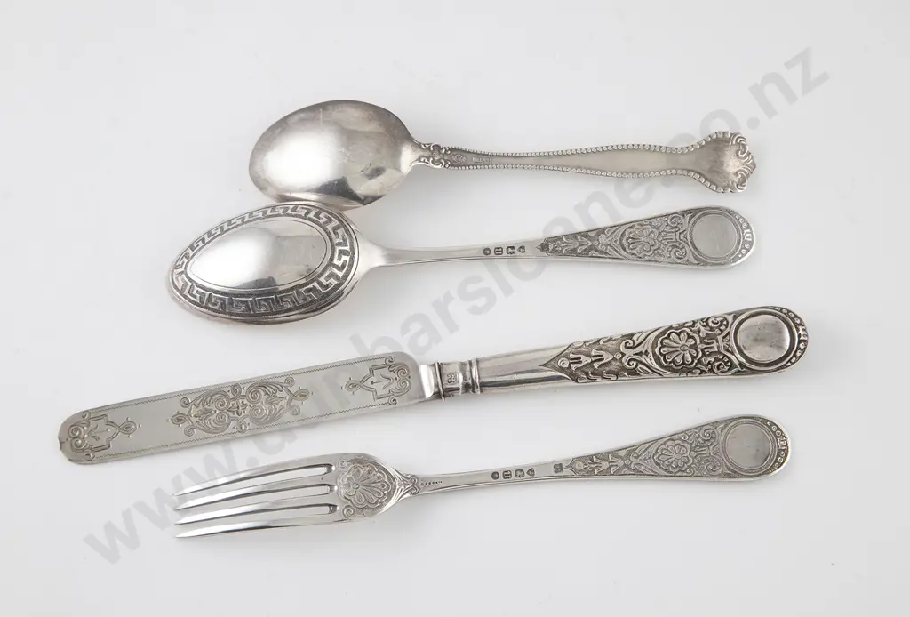 Composed Victorian S/S 3pce Christening Set Image 1++
