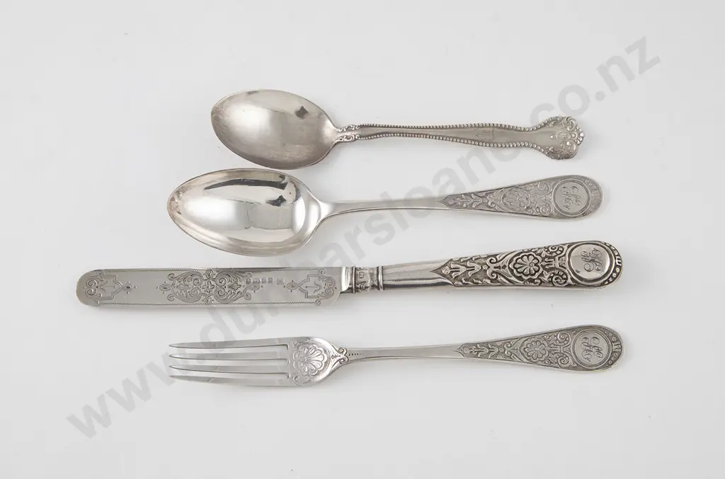 Composed Victorian S/S 3pce Christening Set Image 1++