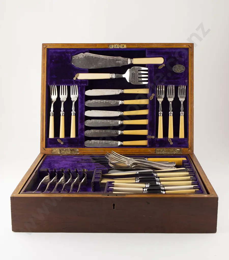 Late Victorian Part Canteen of S/Plate Cutlery Image 1++