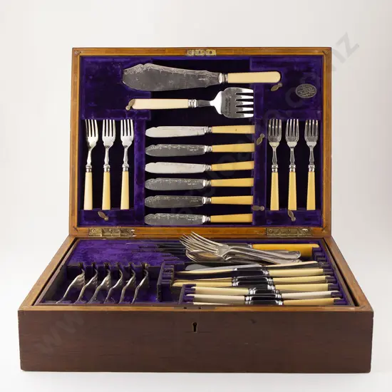Late Victorian Part Canteen of S/Plate Cutlery