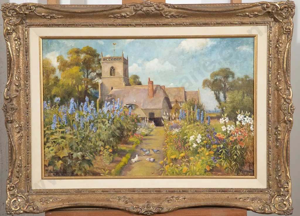 Florence Fitzgerald (British 1857-1927) - An Old Church in Kent Image 1++