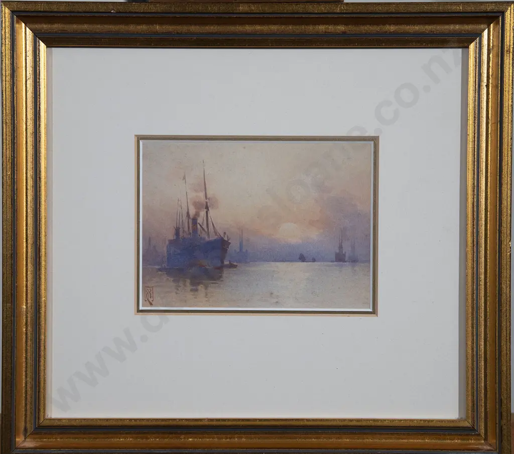 Ernest Rodgers - Shipping On The Thames At Dusk Image 1++