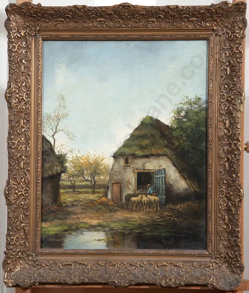 Unknown European Artist - Rustic Dutch Farmstead Image 1++