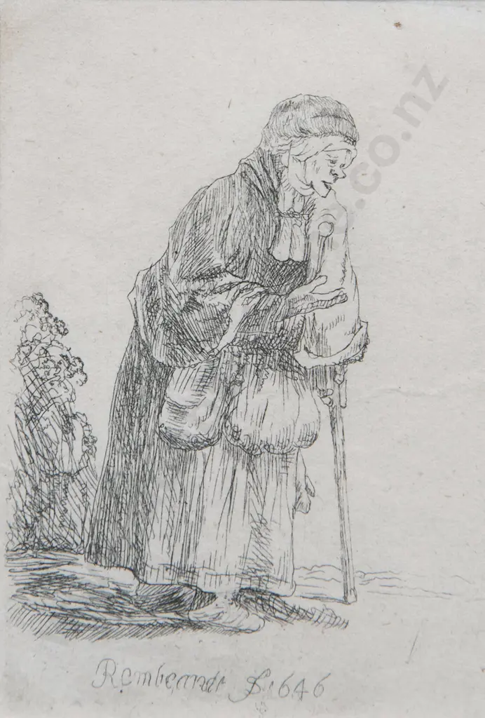 David Deuchar (1743-1808) - Untitled Etching (After Rembrandt) Image 1++