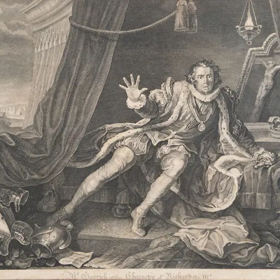 William Hogarth (after) - Mr Garrick in the Character of Richard the III