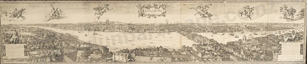 Large 1897 Monochrome Facsimile Prospectus Panorama Of London Image 1++