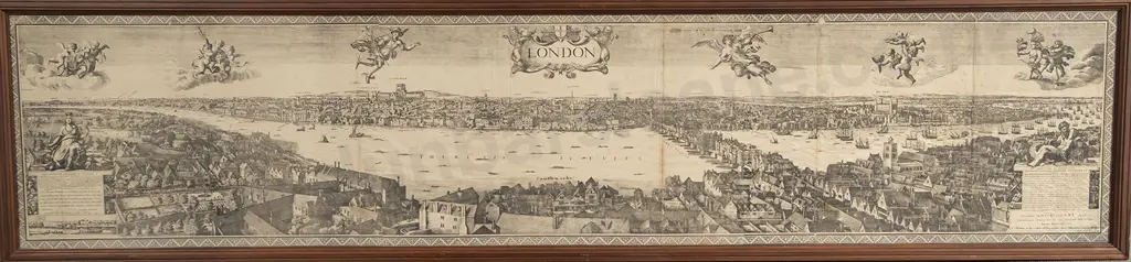 Large 1897 Monochrome Facsimile Prospectus Panorama Of London Image 1++