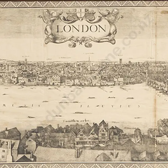 Large 1897 Monochrome Facsimile Prospectus Panorama Of London