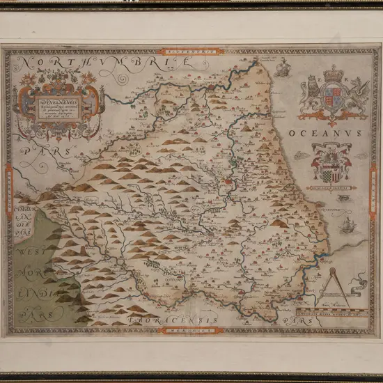C16th Map Dunelmensis (Northumbrie