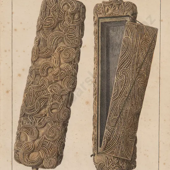 C18th Bookplate Print of Waka Huia (Treasure Boxes)