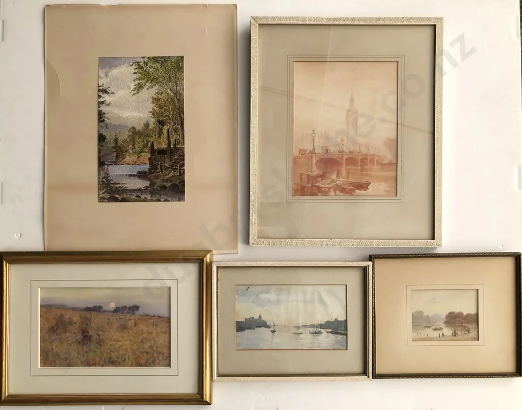 Assorted Victorian Watercolours (5) Image 1++