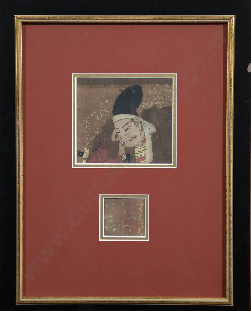 Momoyama Period (1573-1615) Woodblock of Samurai Image 1++