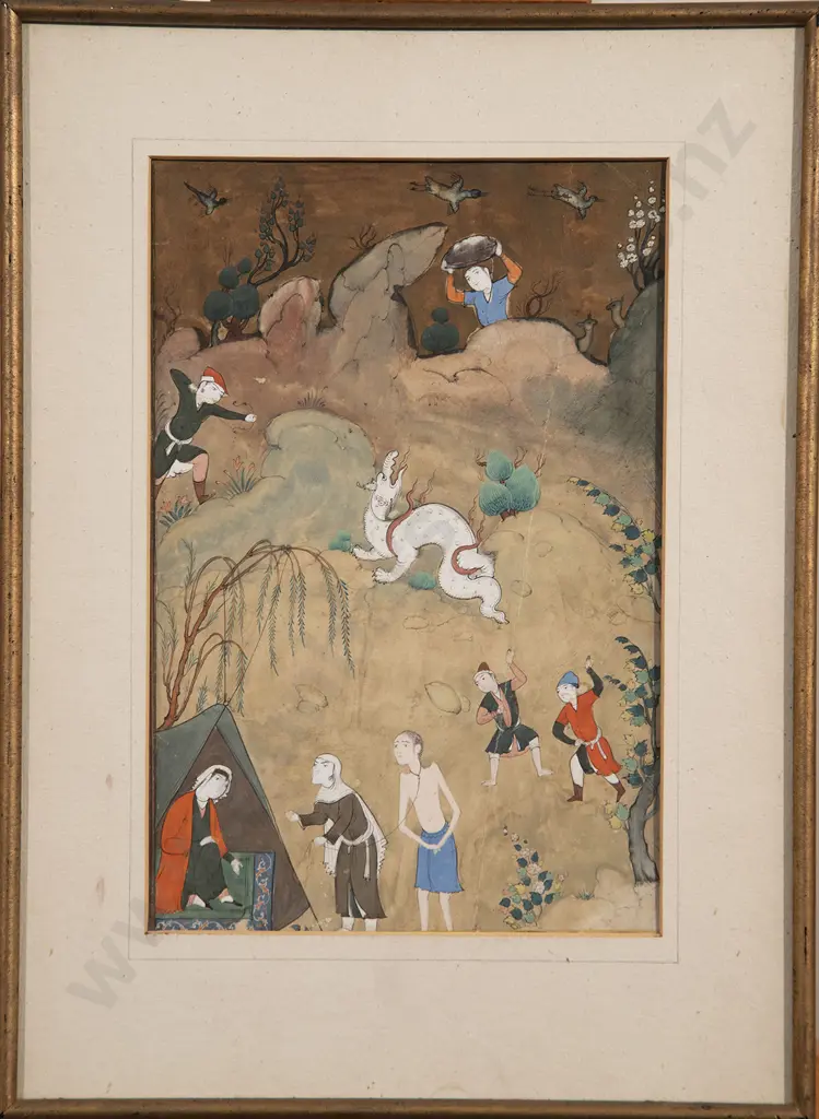 Moghul School - "Majnur In Chains" Image 1++