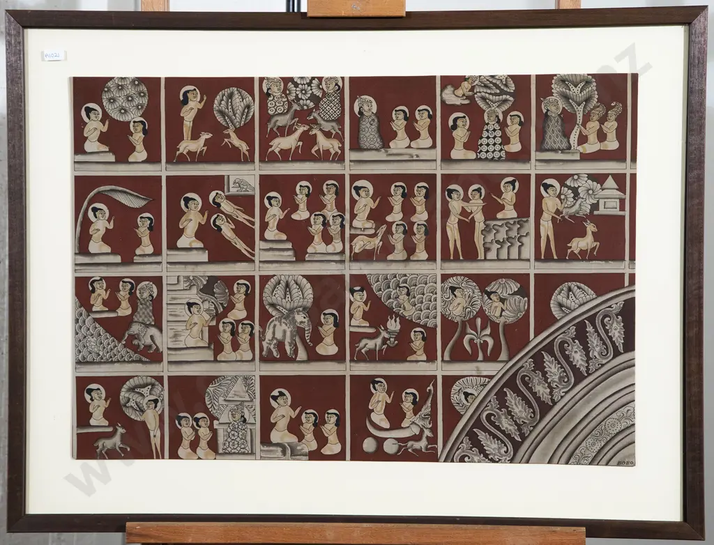 Antique Myanmar (Burma) Painting Image 1++