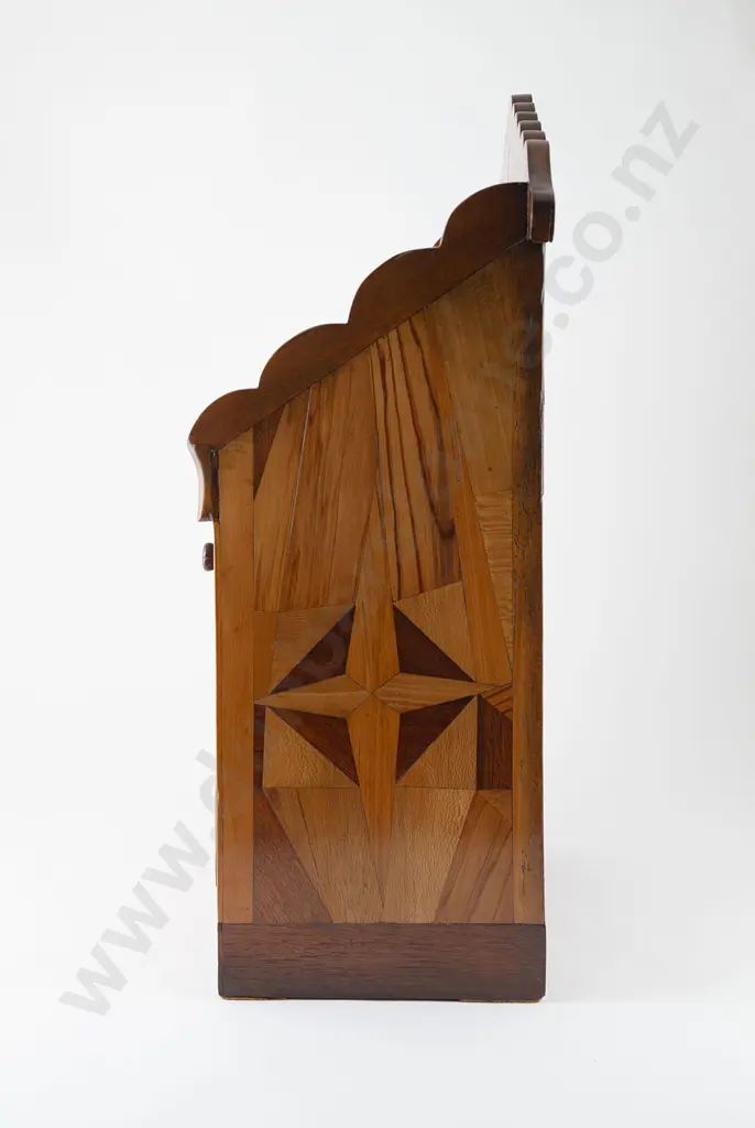 NZ Native Timbers Parquetry Inlaid Miniature Chest Image 1++