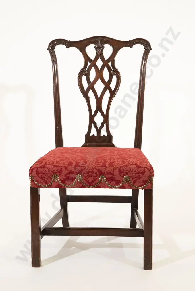 Chippendale Style Mahogany Side Chair Image 1++