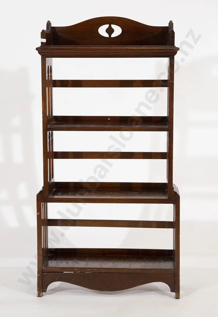 Edwardian Oak Bookcase with Set Historians History of the World Image 1++
