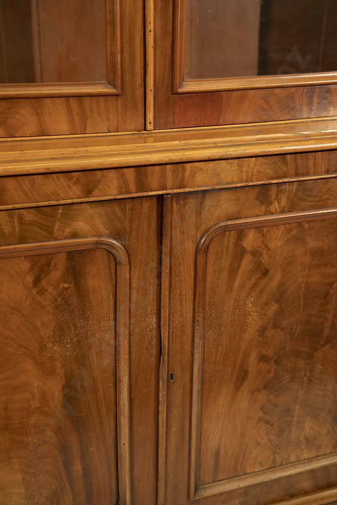 Victorian Mahogany Cabinet Bookcase Image 1++