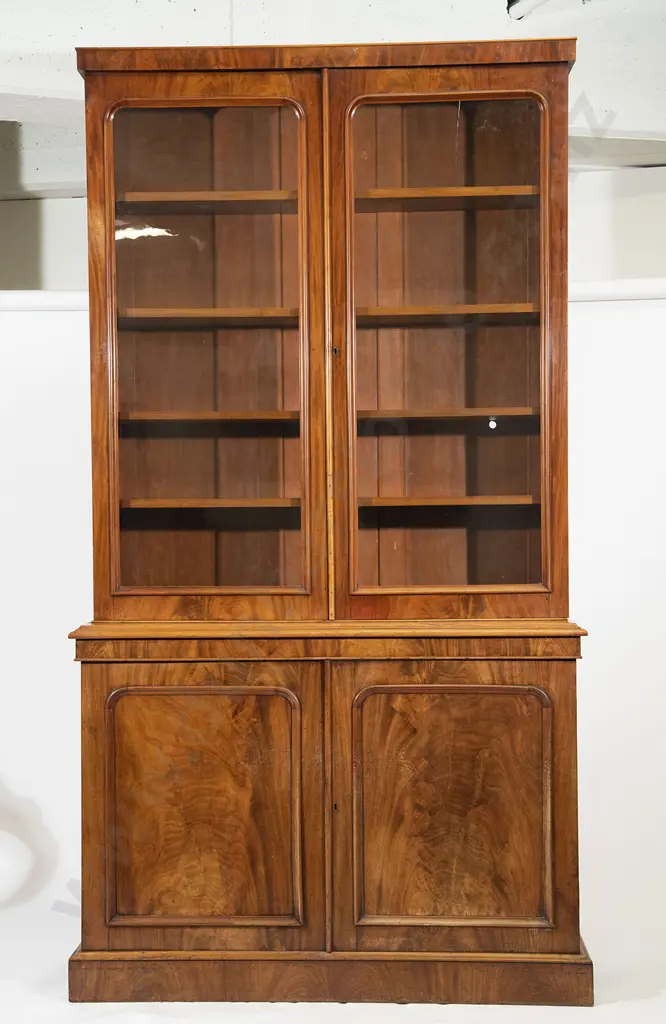 Victorian Mahogany Cabinet Bookcase Image 1++