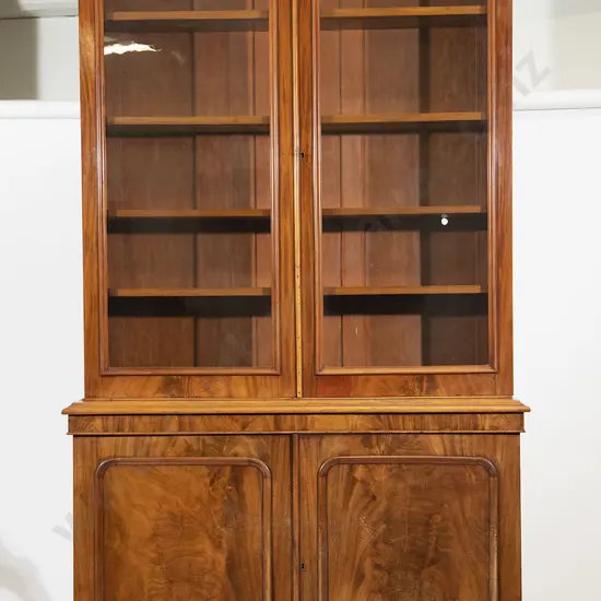 Victorian Mahogany Cabinet Bookcase