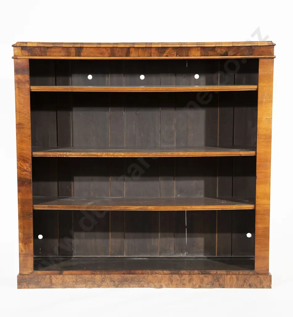Victorian Walnut Open Bookcase Image 1++