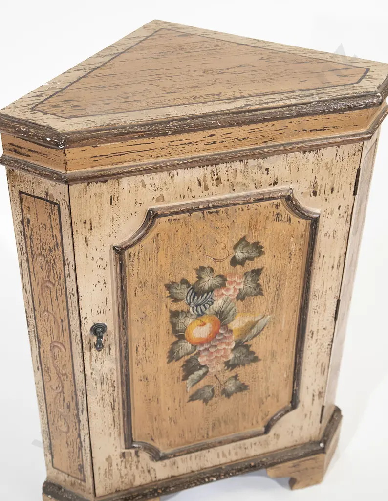 French Painted Corner Cupboard Image 1++