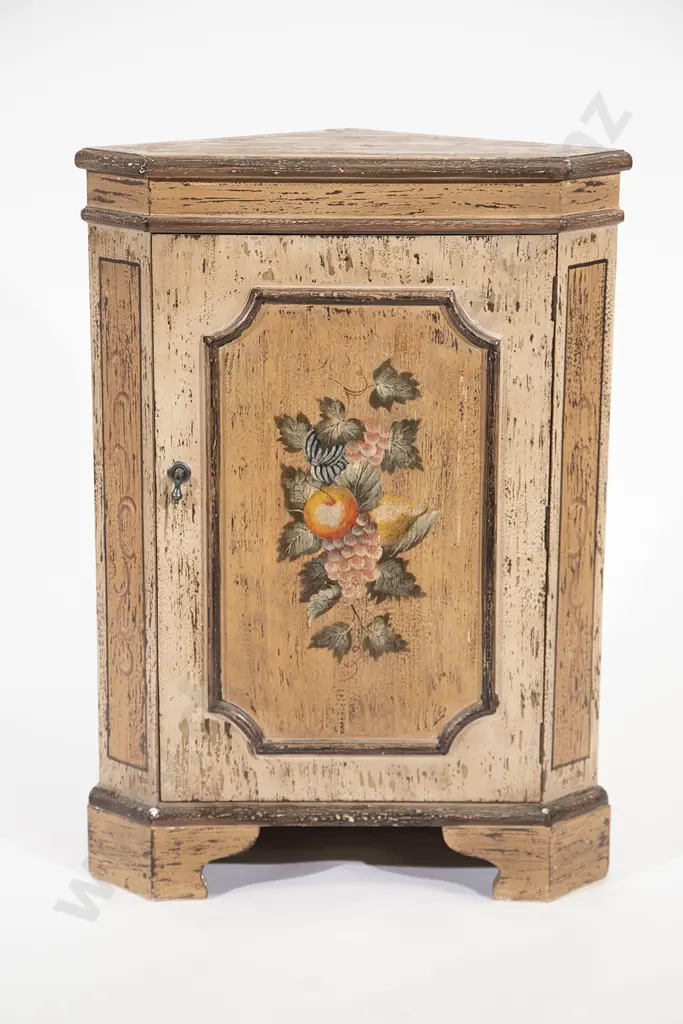 French Painted Corner Cupboard Image 1++