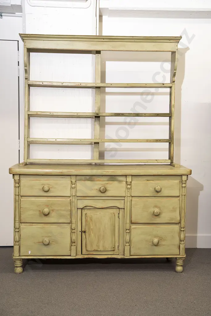 Victorian Painted Welsh Dresser Image 1++