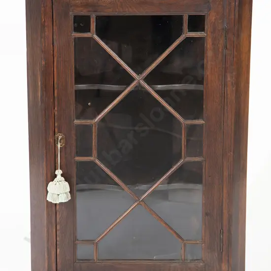 GeoIII Oak Hanging Corner Cupboard